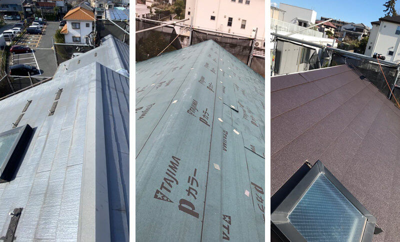 横須賀市の屋根葺き替え工事・外壁工事の施工実績写真